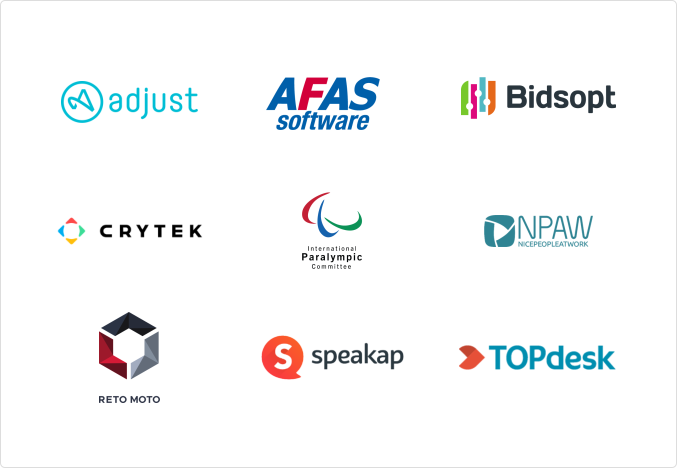 A groups of logos representing Leaseweb customers